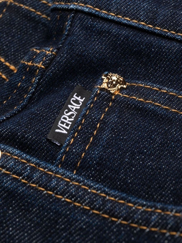 Blue Mid-rise Slim Jeans