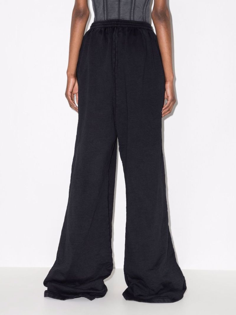 Wide Leg Extra Long Cotton Track Pants
