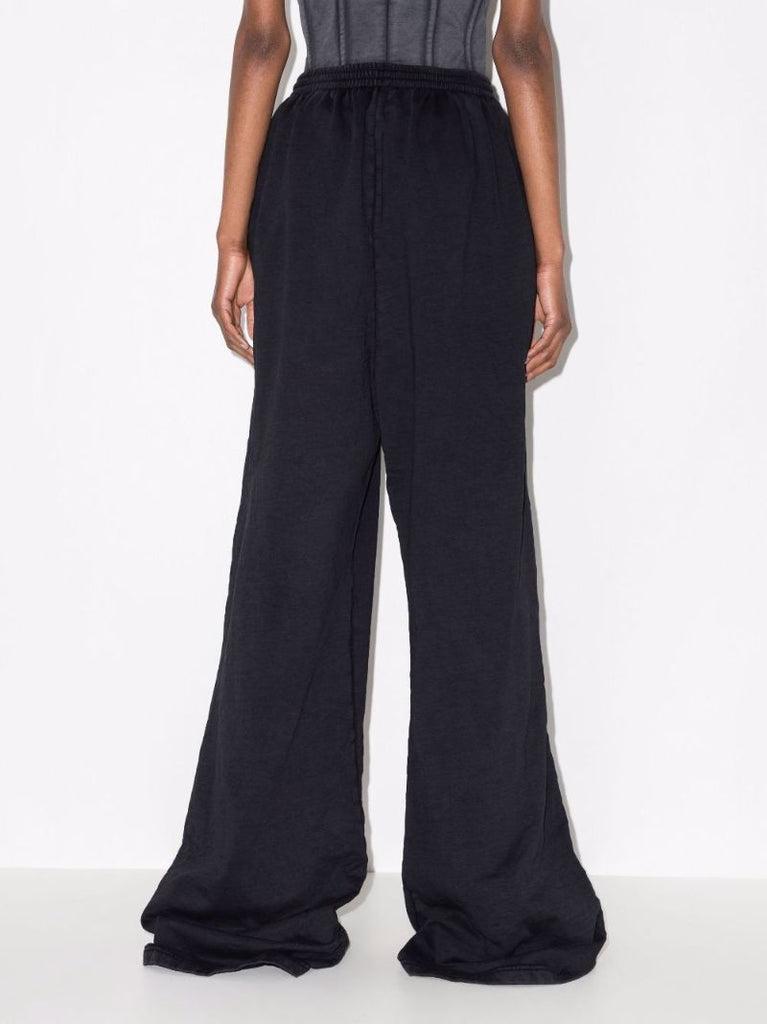 Wide Leg Extra Long Cotton Track Pants