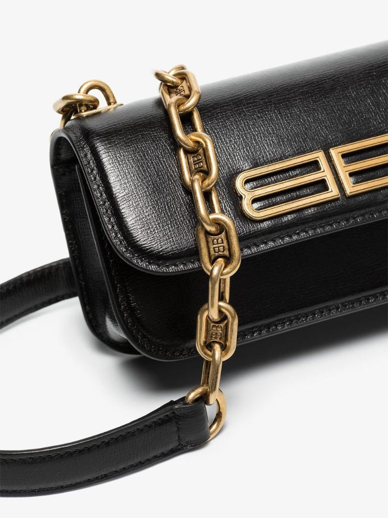 Black Gossip Xs Leather Shoulder Bag