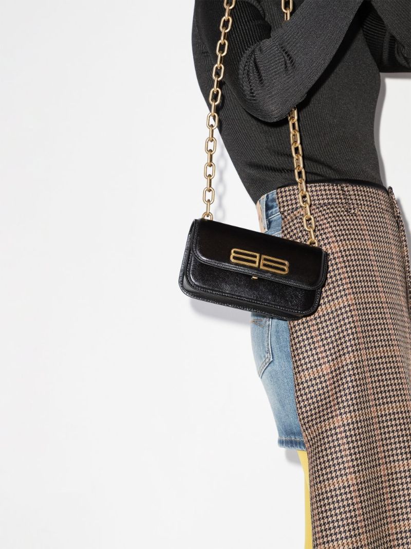 Black Gossip Xs Leather Shoulder Bag