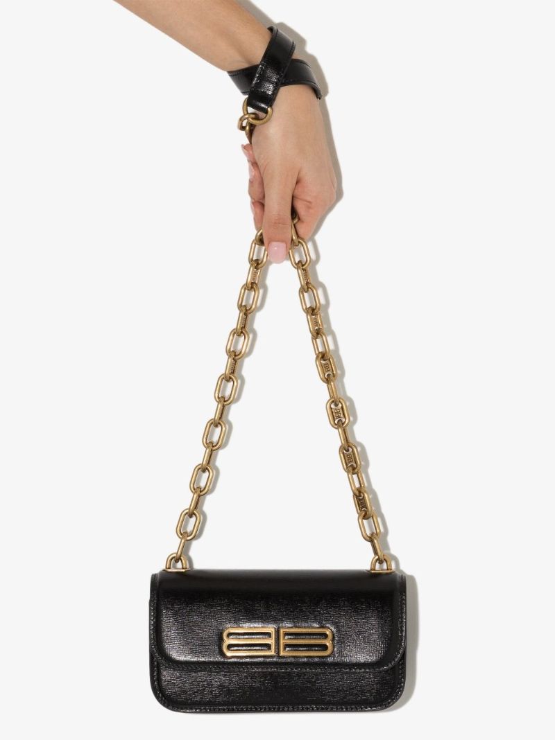 Black Gossip Xs Leather Shoulder Bag