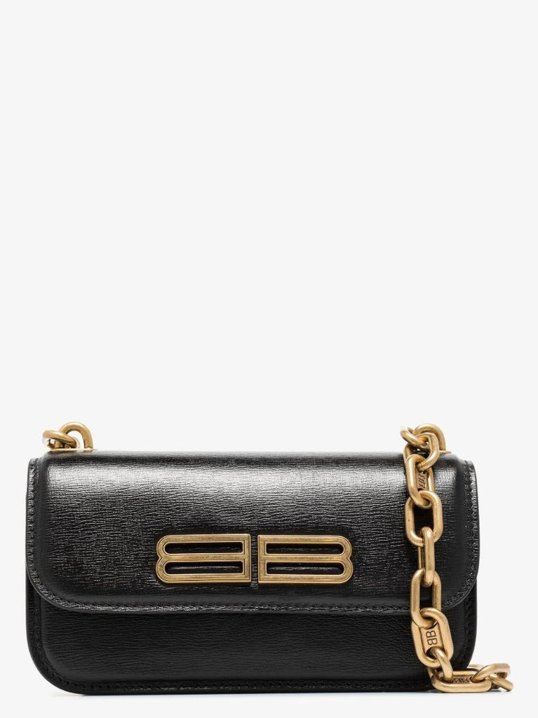 Black Gossip Xs Leather Shoulder Bag