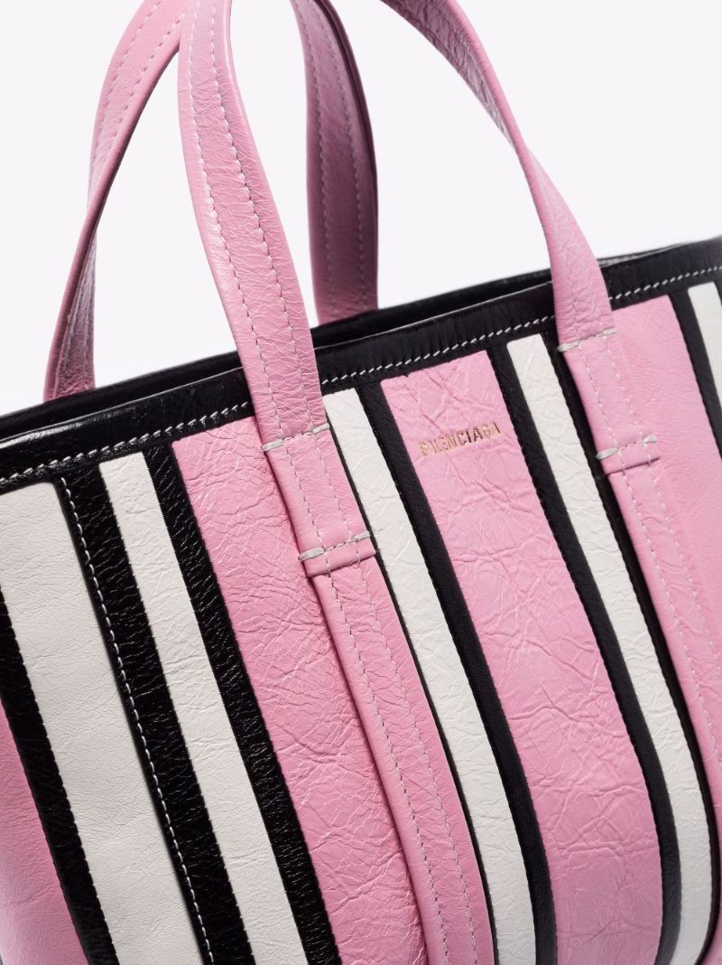 Pink Barbes East-west Leather Tote Bag