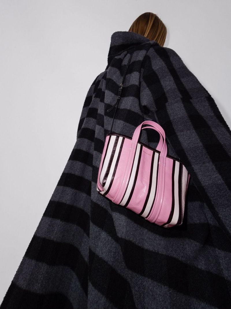 Pink Barbes East-west Leather Tote Bag