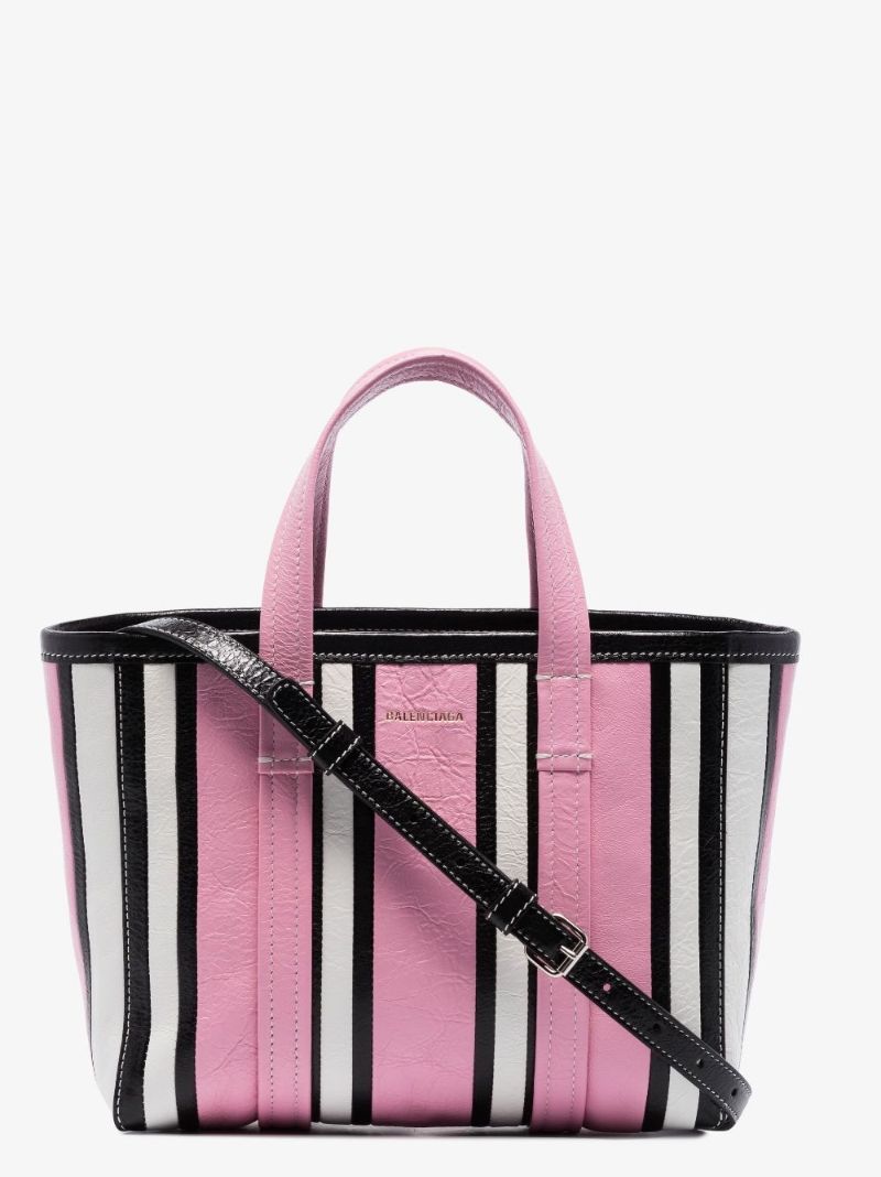 Pink Barbes East-west Leather Tote Bag