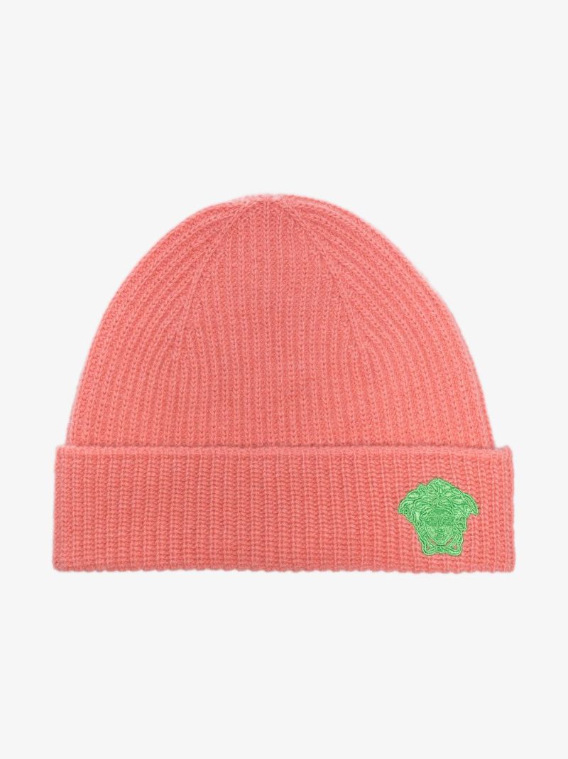 Neon Orange Medusa Cashmere Beanie Hat