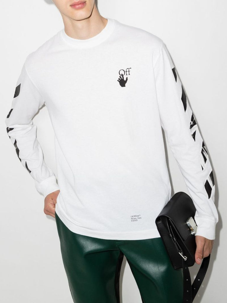 White Caravaggio Arrows Long Sleeve T-shirt