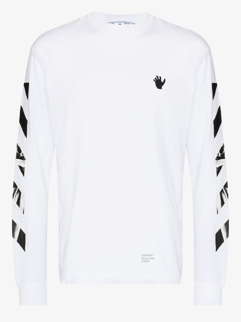 White Caravaggio Arrows Long Sleeve T-shirt