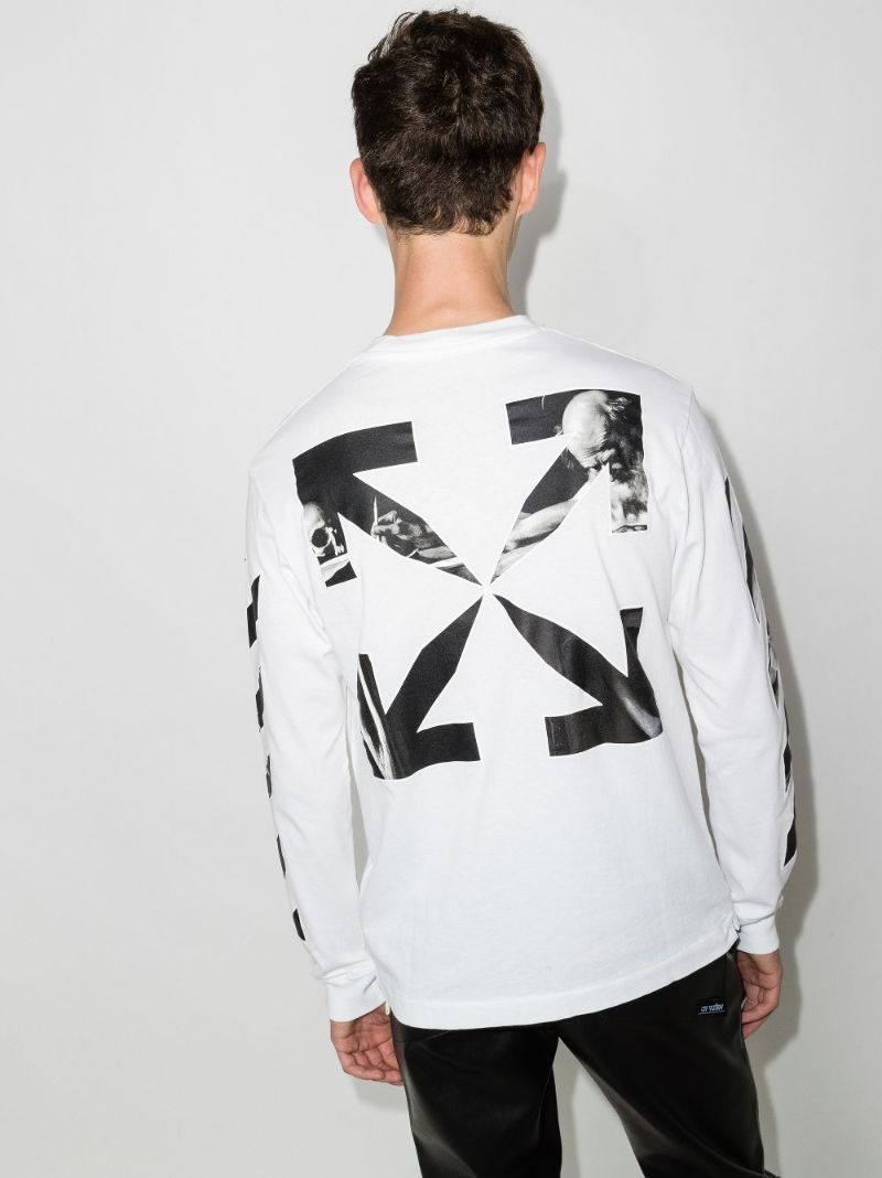 White Caravaggio Arrows Long Sleeve T-shirt