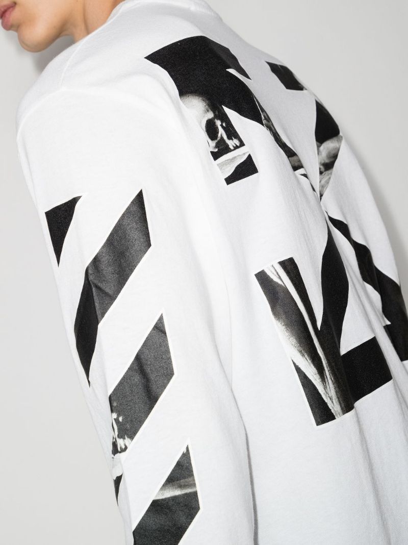 White Caravaggio Arrows Long Sleeve T-shirt