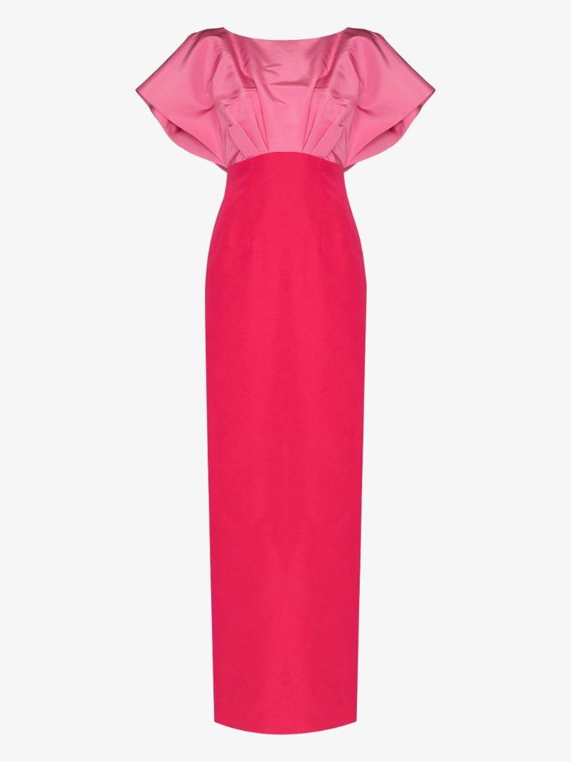 Two-tone Floor-length Dress
