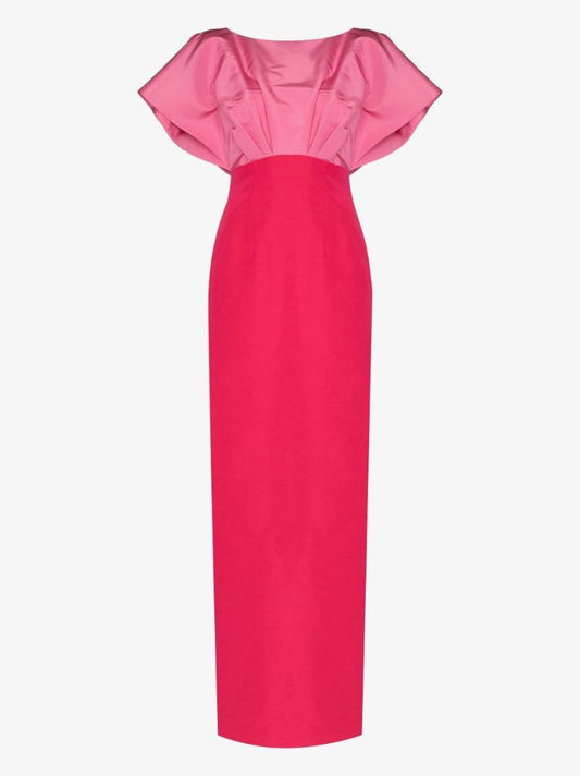 Two-tone Floor-length Dress