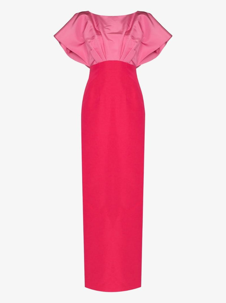Two-tone Floor-length Dress
