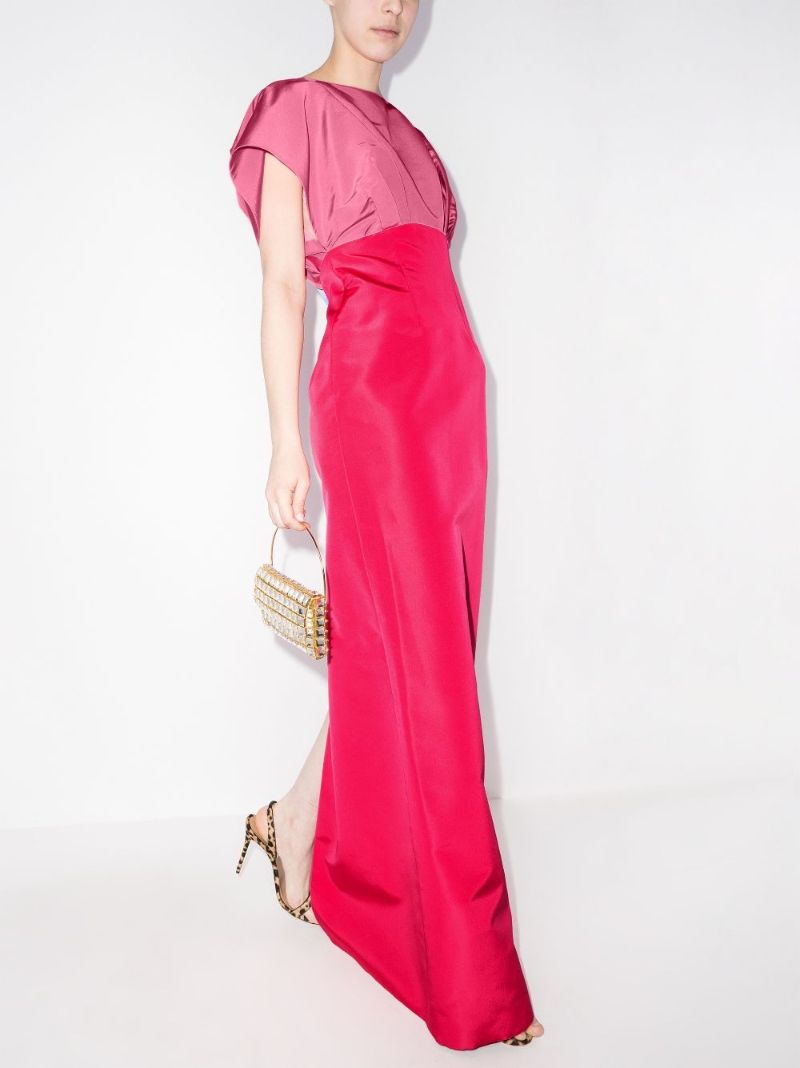Two-tone Floor-length Dress
