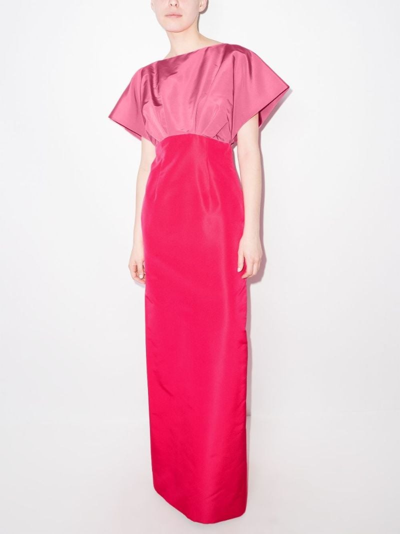 Two-tone Floor-length Dress