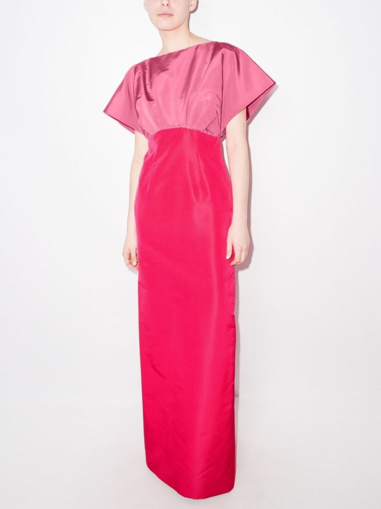 Two-tone Floor-length Dress