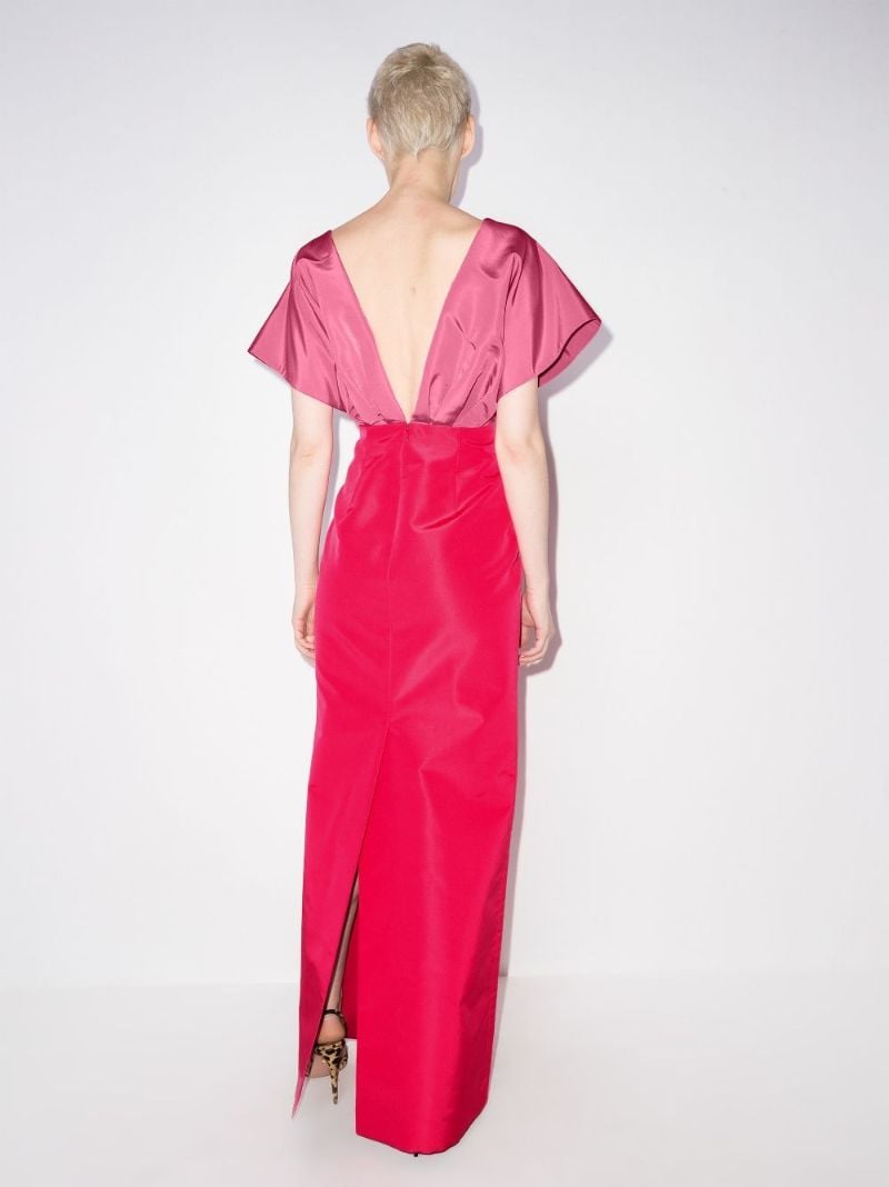 Two-tone Floor-length Dress