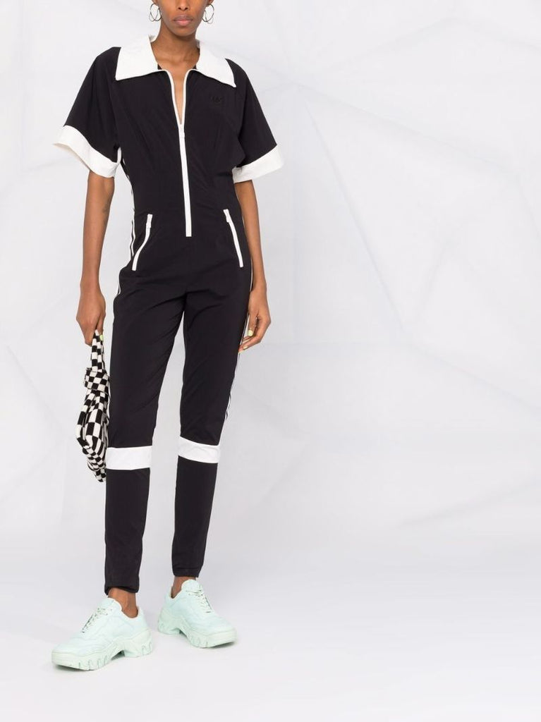 Collared Zip-up Jumpsuit