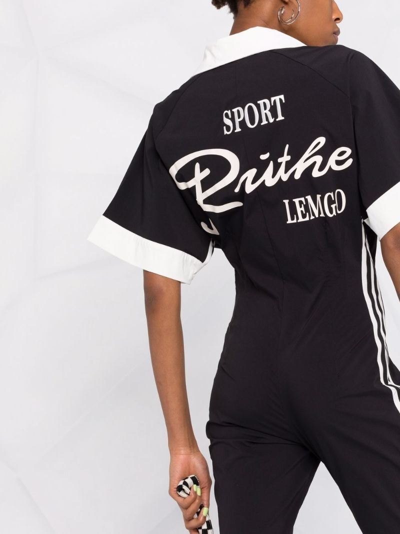 Collared Zip-up Jumpsuit