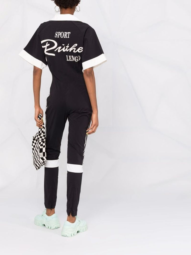 Collared Zip-up Jumpsuit