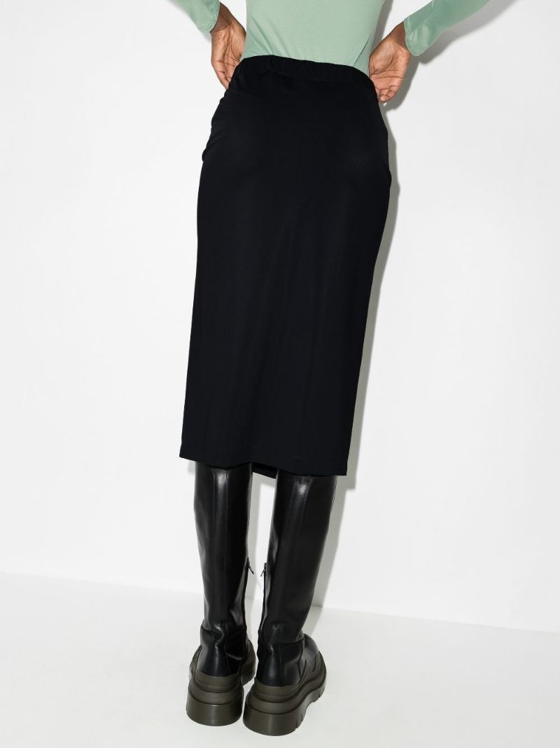 Logo Tape Split Midi Skirt