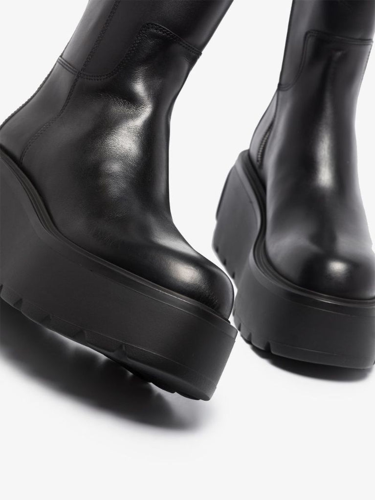 Black Vlogo Signature 85 Knee-high Leather Boots