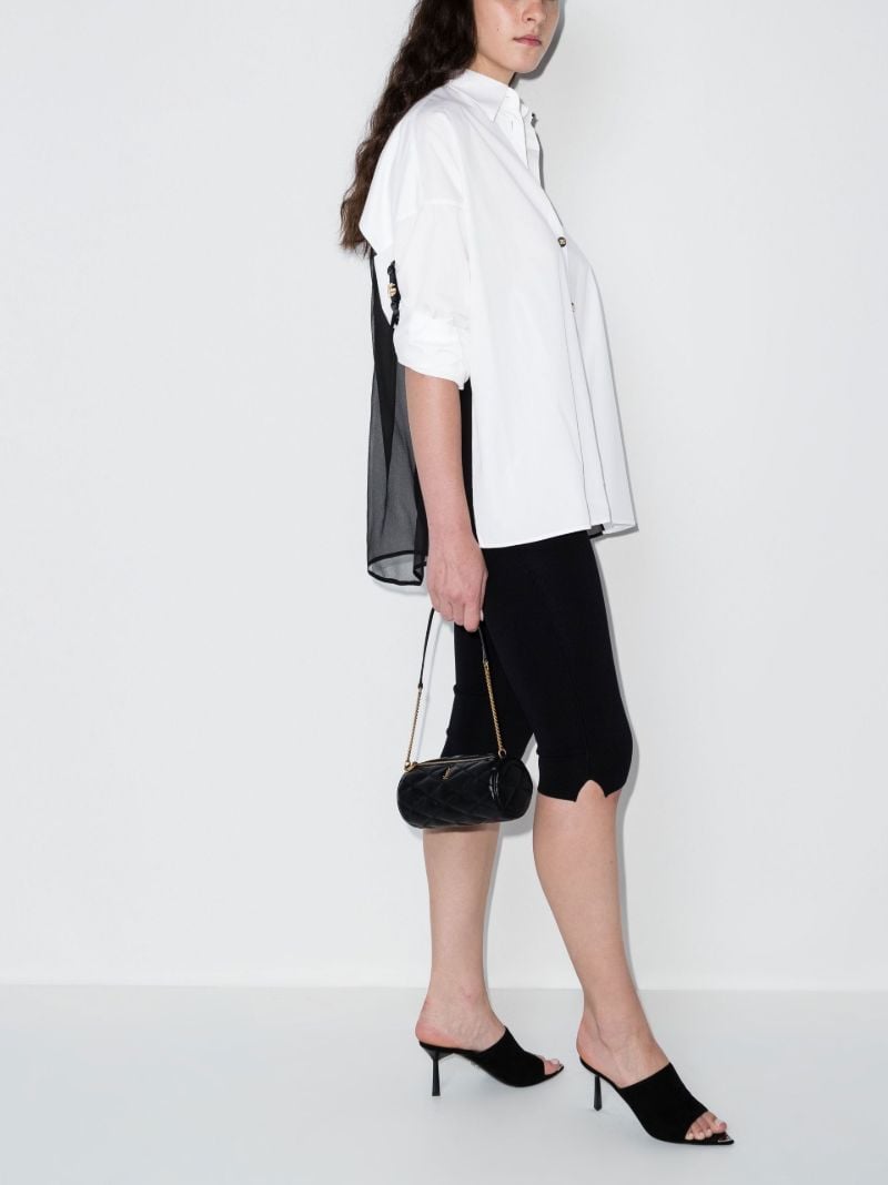 Logo Embellished Oversized Cotton Shirt