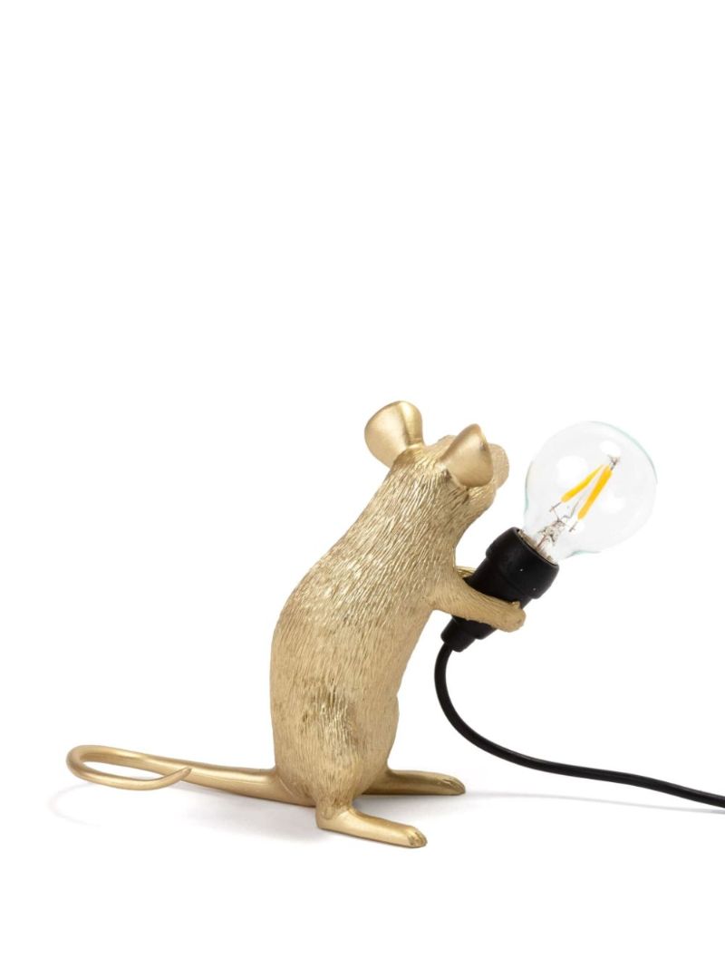 Gold-tone Mouse Table Lamp