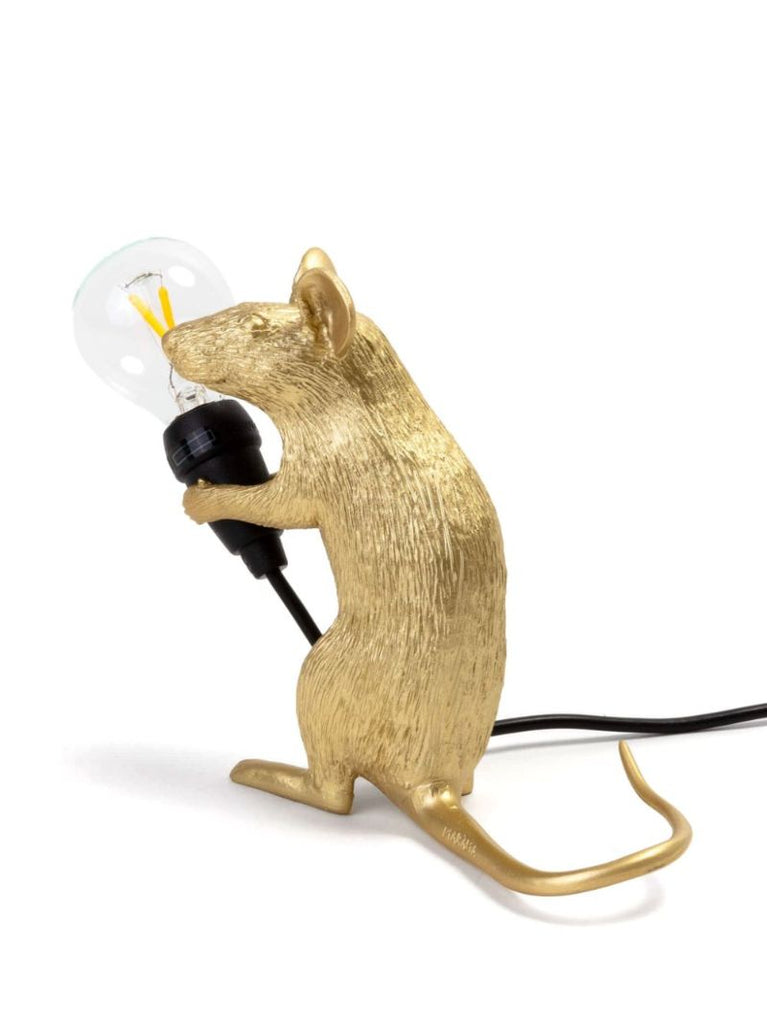 Gold-tone Mouse Table Lamp