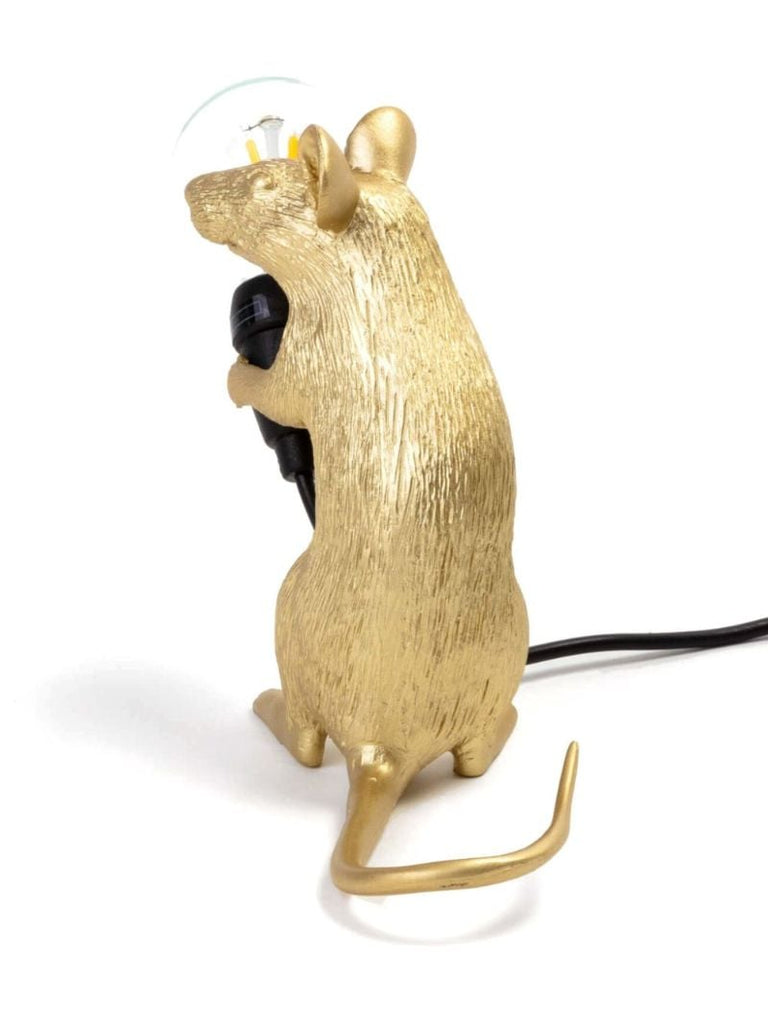 Gold-tone Mouse Table Lamp