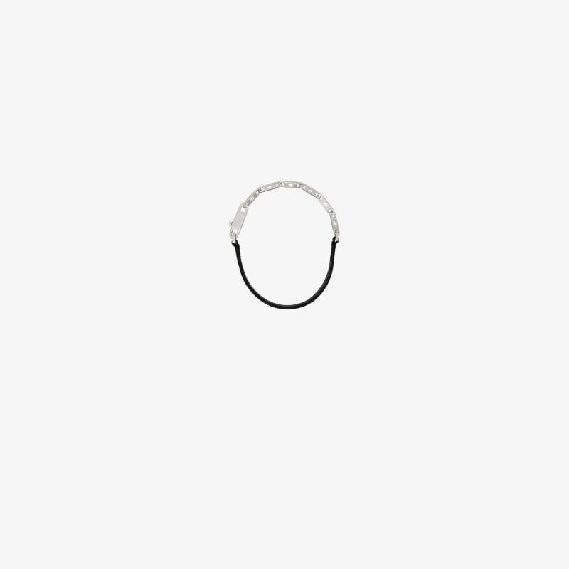 Black Leather Chain Choker Necklace