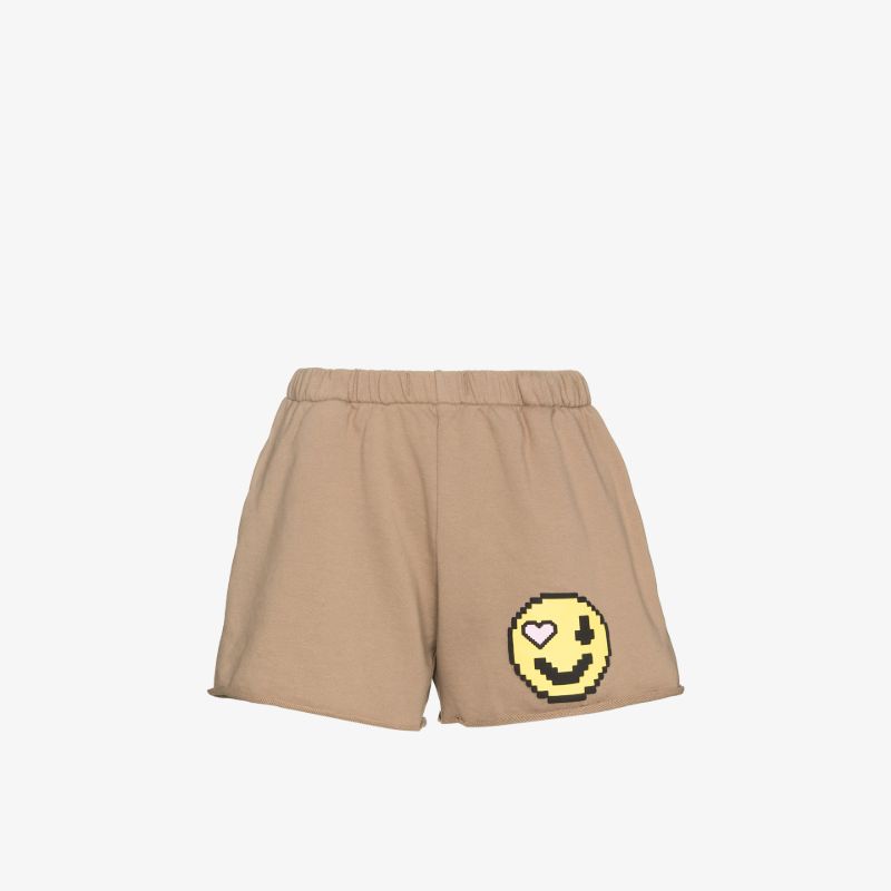 Emoji Print Cotton Shorts