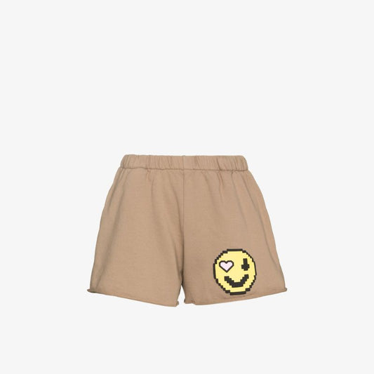 Emoji Print Cotton Shorts