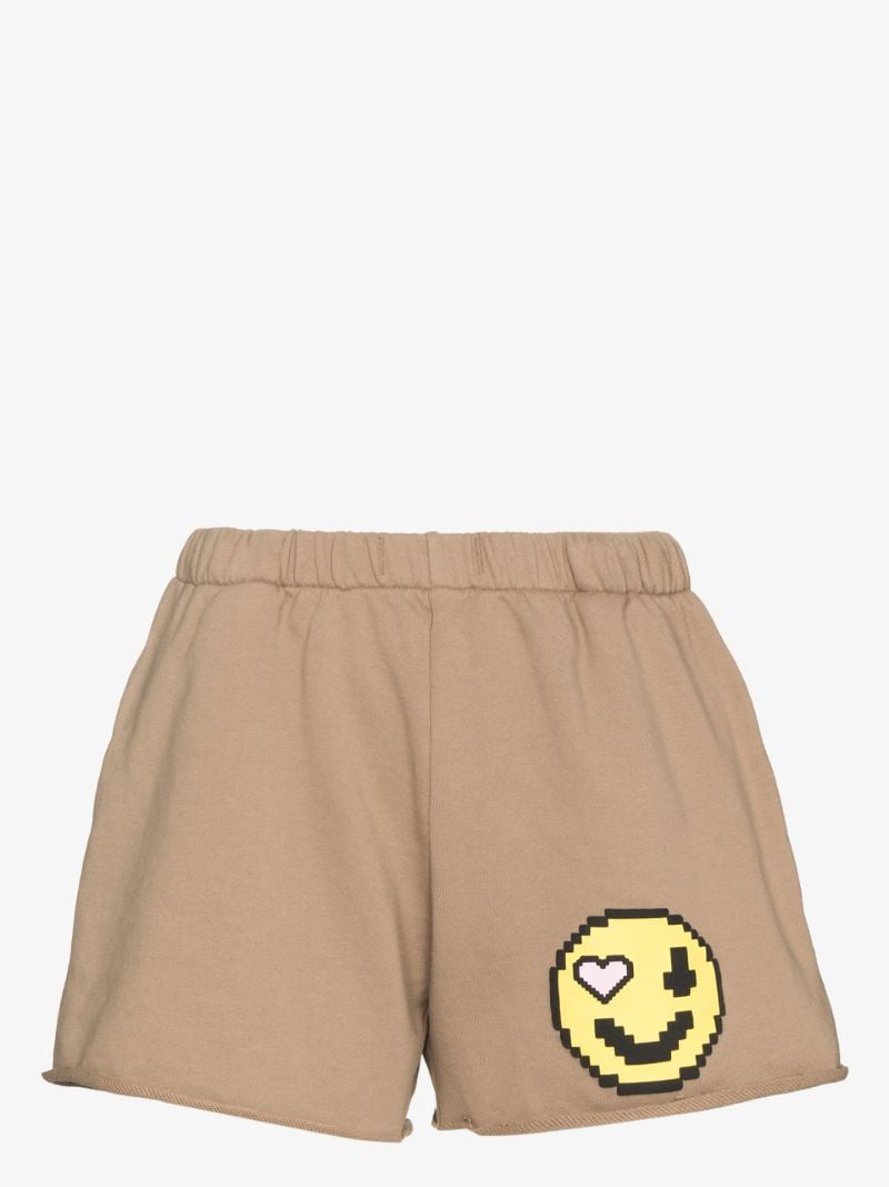 Emoji Print Cotton Shorts