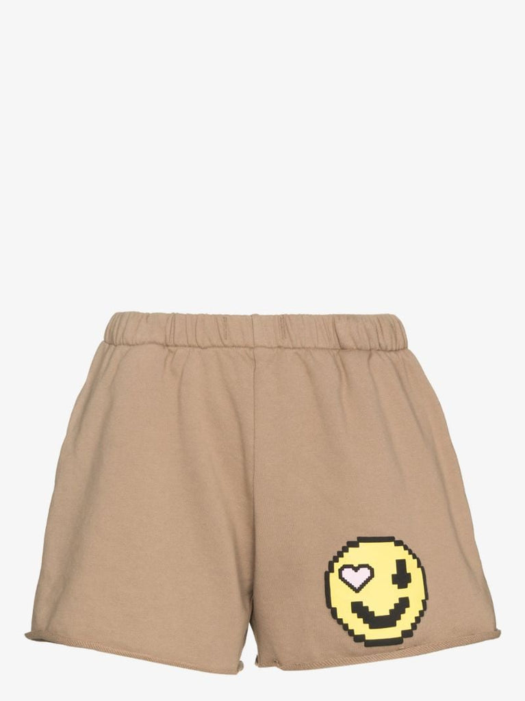 Emoji Print Cotton Shorts