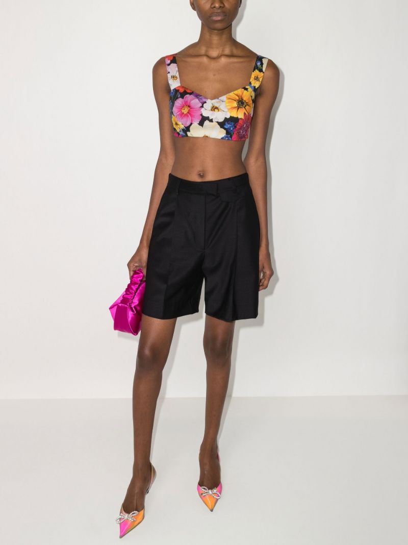 Garden Print Poplin Crop Top
