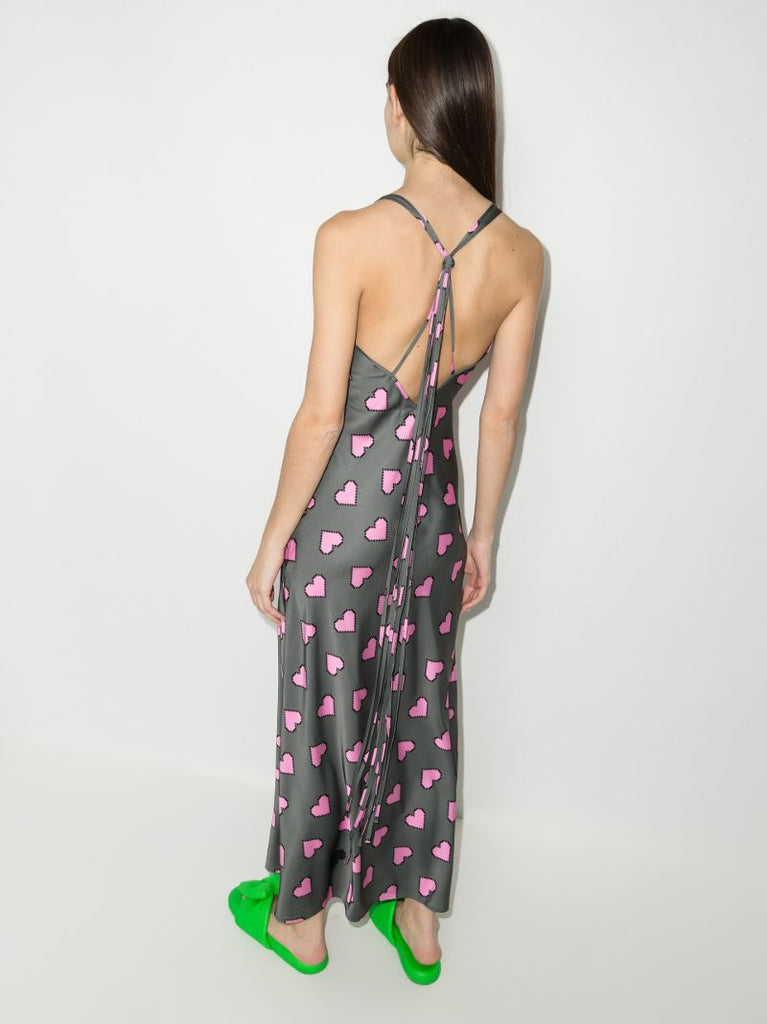 Heart Print Slip Dress