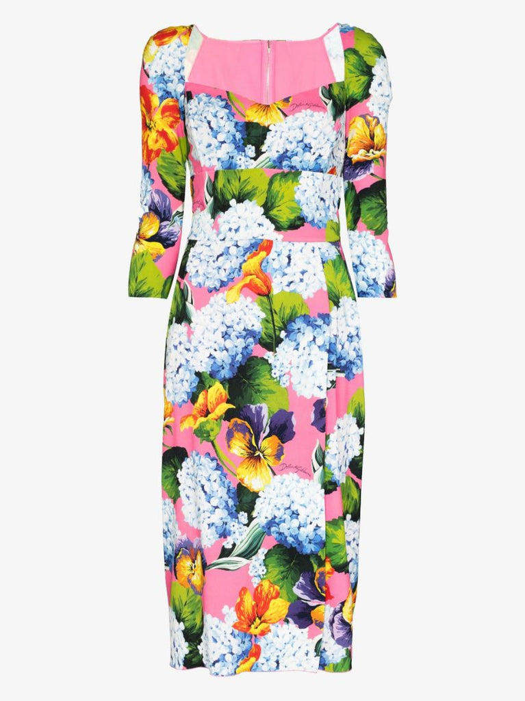 Hydrangea Print Dress
