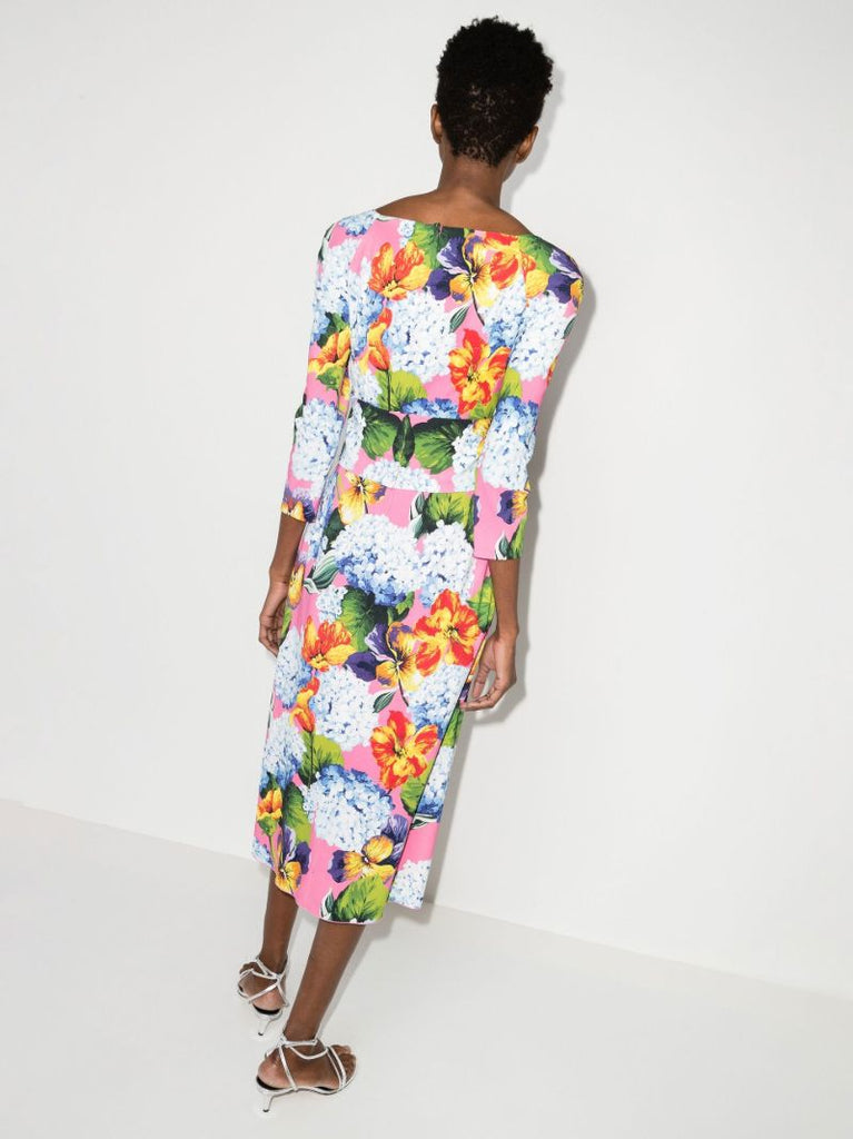 Hydrangea Print Dress