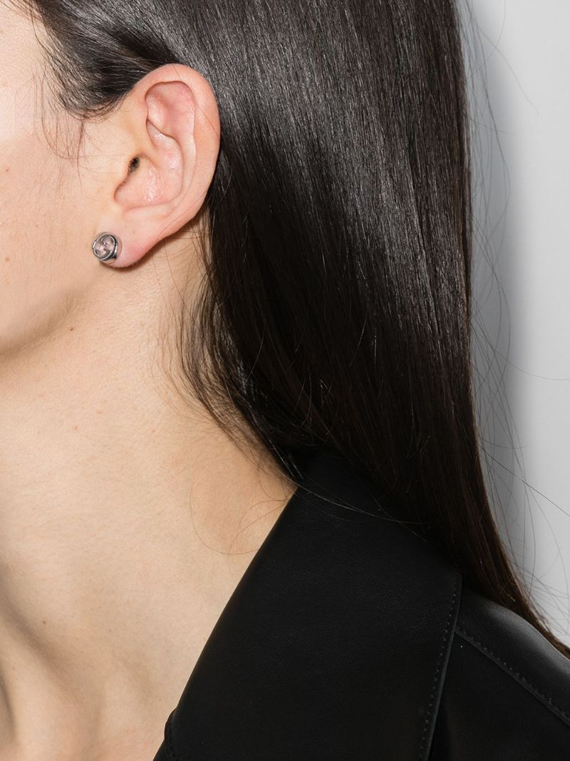 Sterling Silver Interlocking Stud Earrings