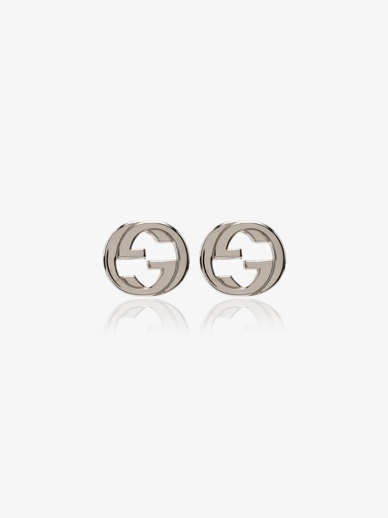 Sterling Silver Interlocking Stud Earrings