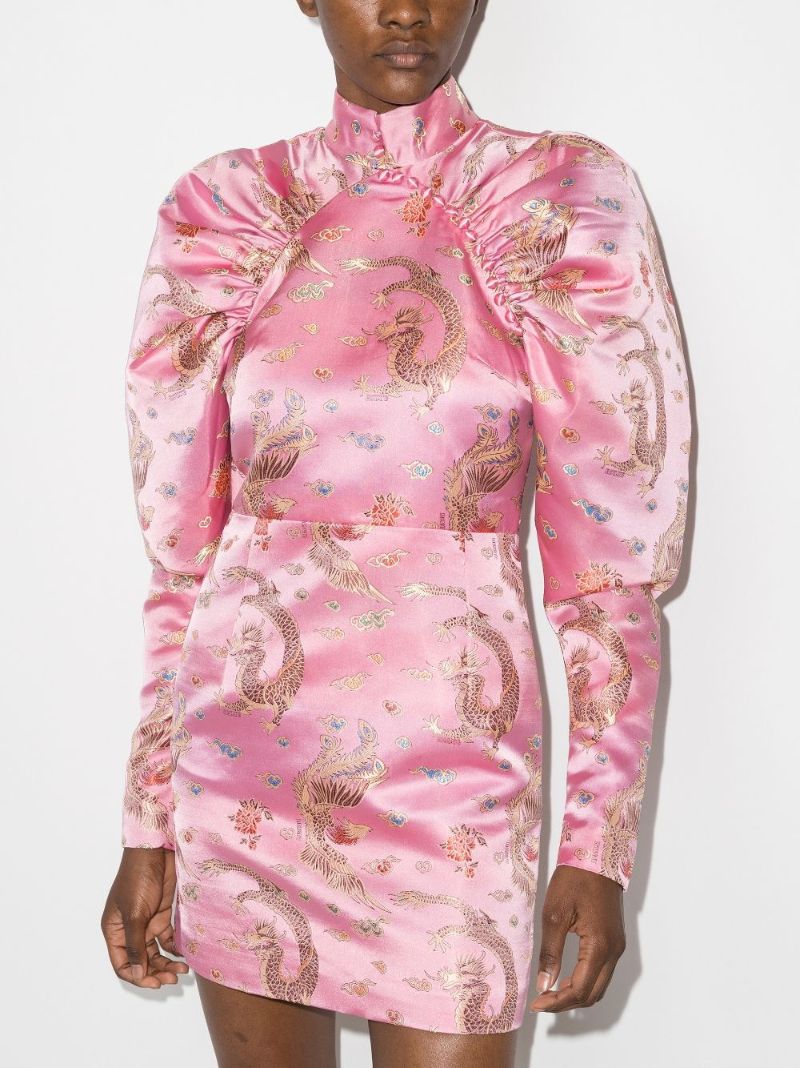 Kim Dragon Jacquard Mini Dress