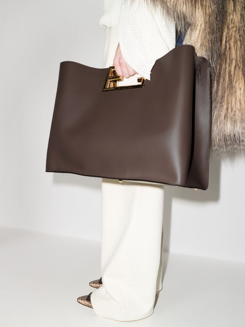 Brown Way Large Leather Tote Bag