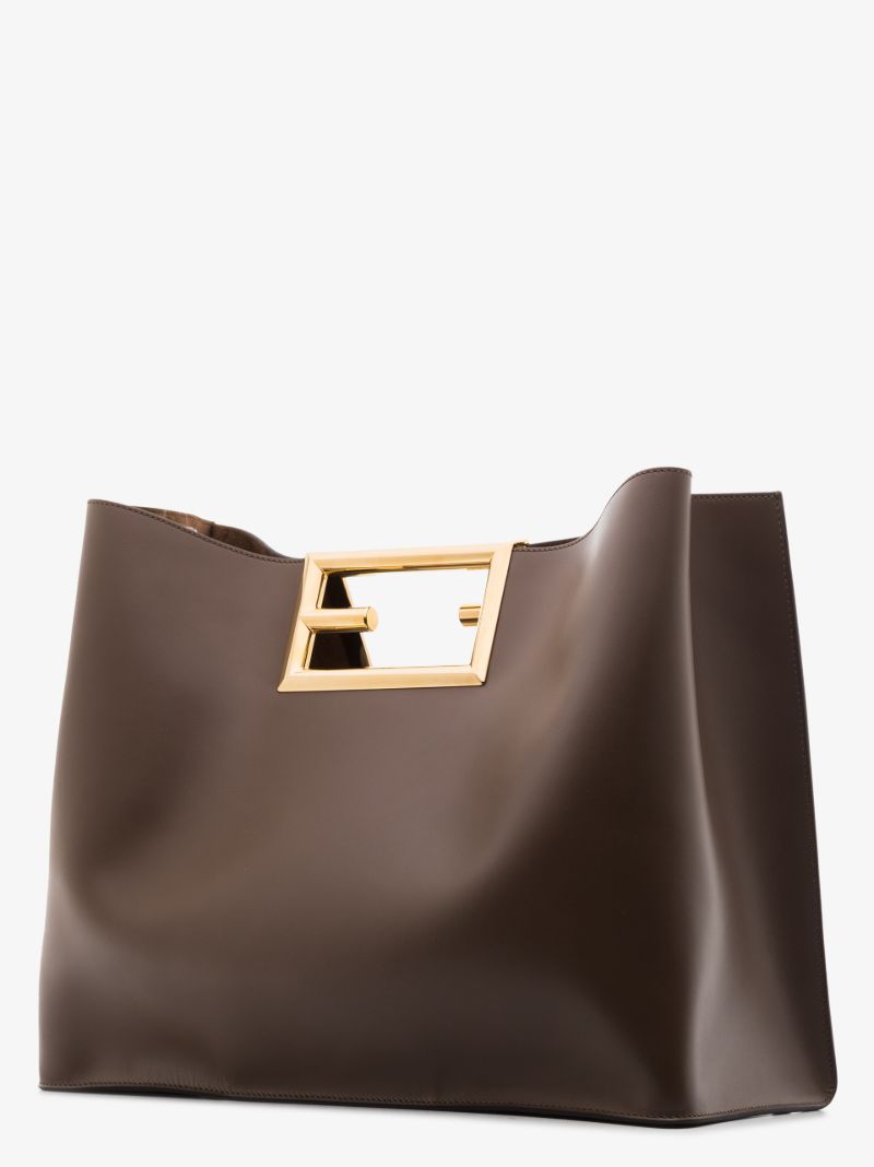 Brown Way Large Leather Tote Bag