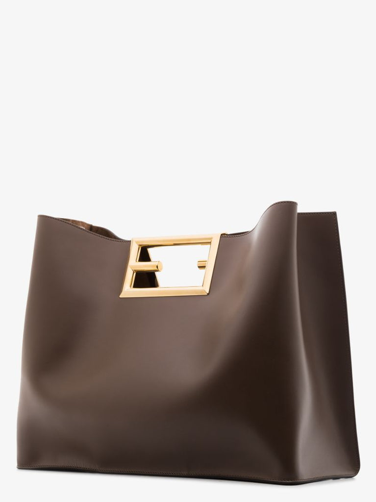 Brown Way Large Leather Tote Bag