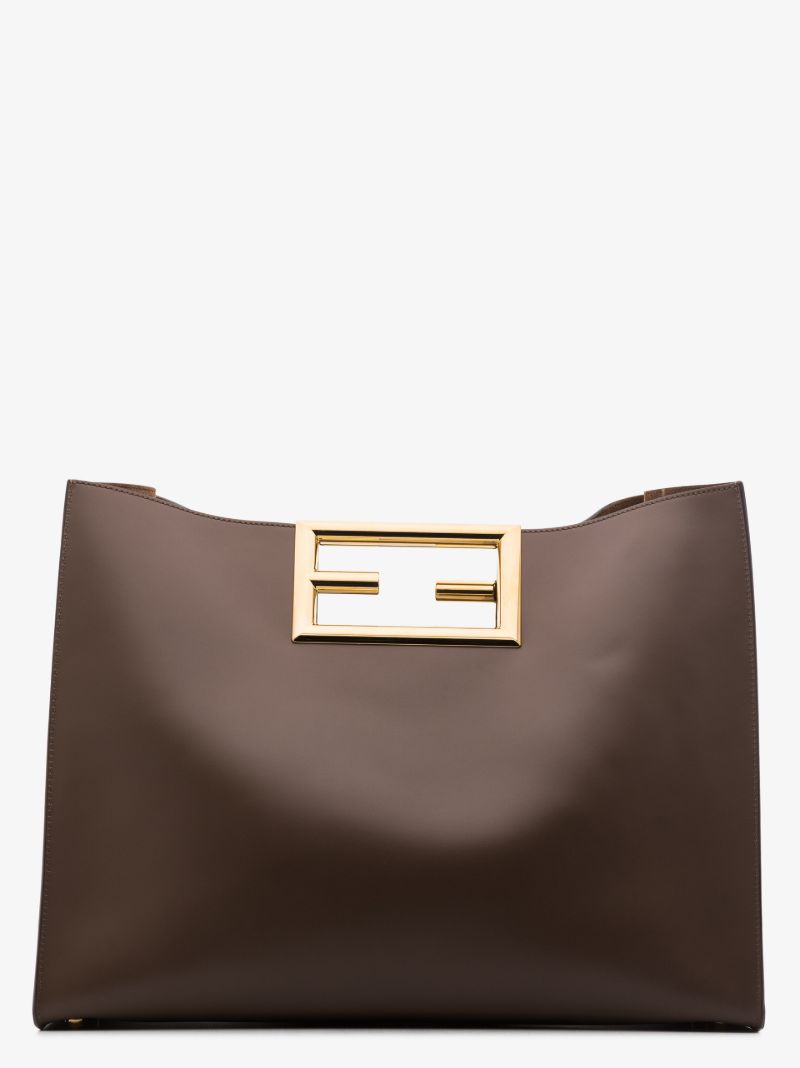 Brown Way Large Leather Tote Bag