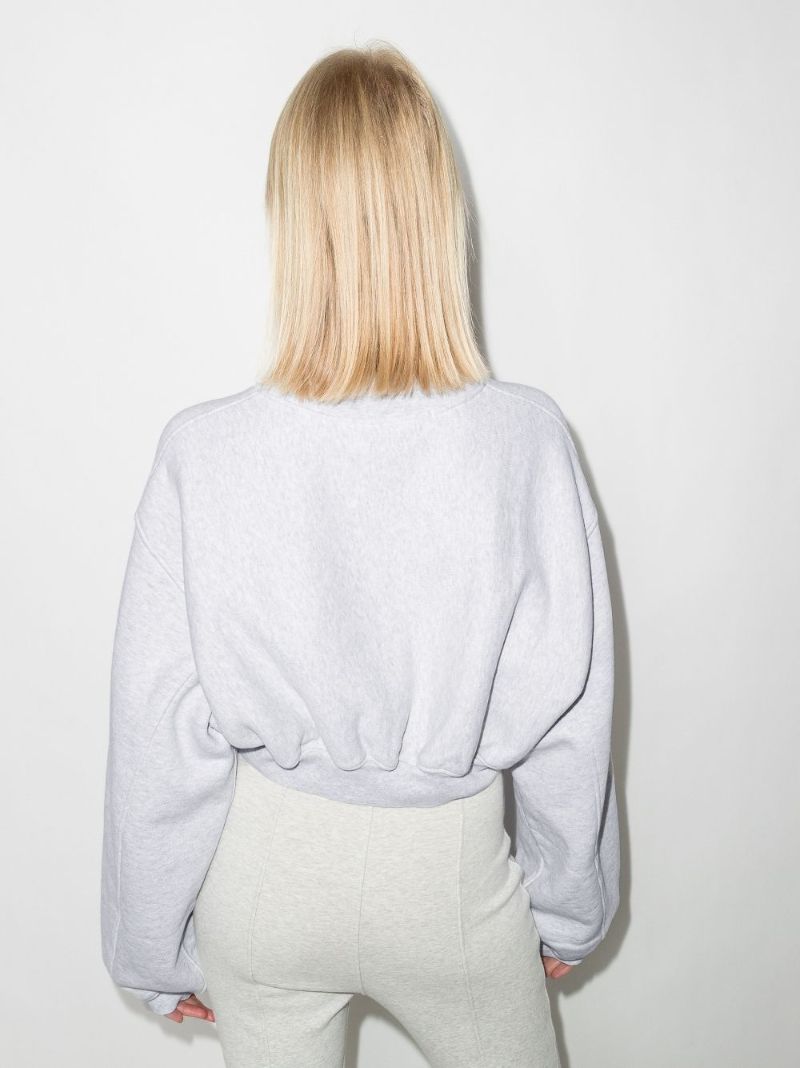 Cropped Cotton Sweatshirt