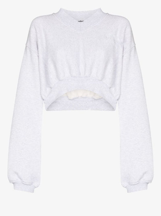 Cropped Cotton Sweatshirt