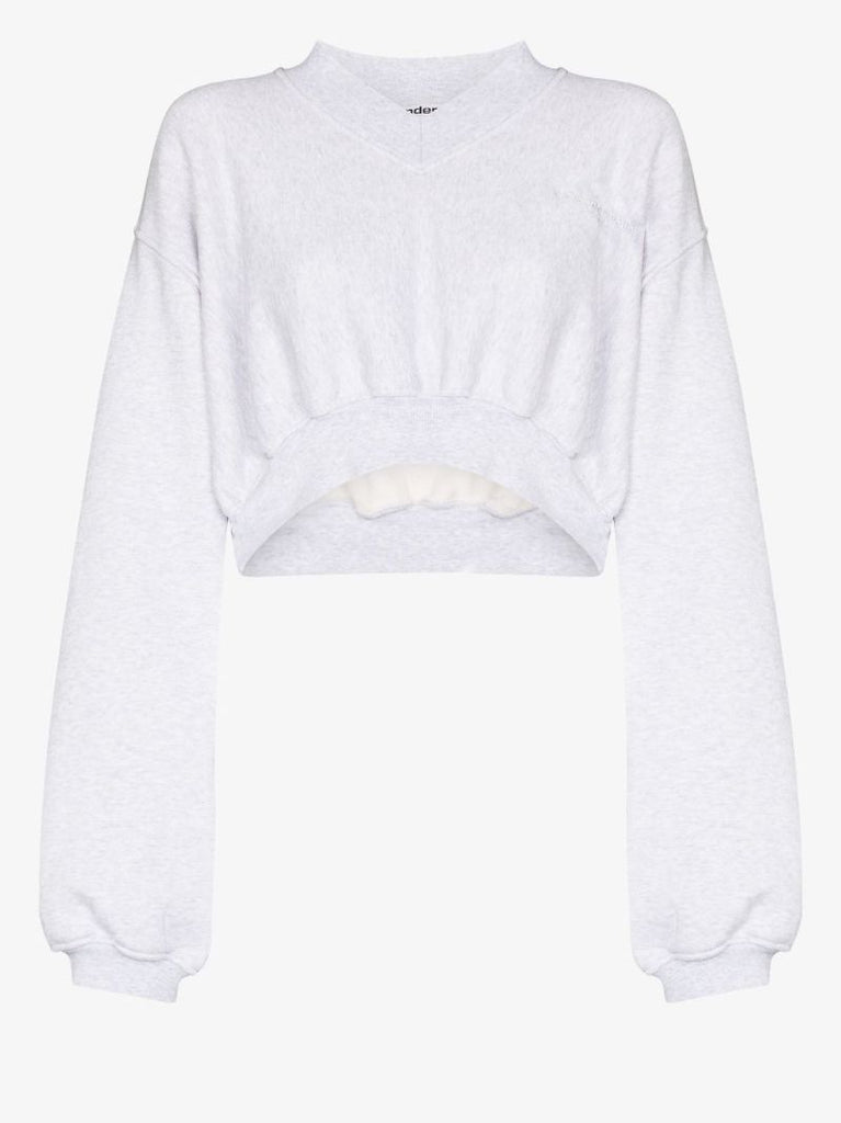 Cropped Cotton Sweatshirt